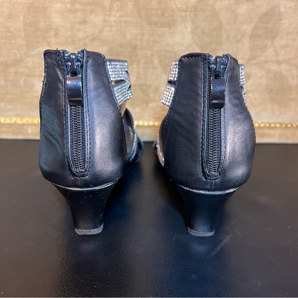 Patrizia Spring Step Wedge Heels Silver Sparkling Rhinestones Women's 9.5-10/40 - Picture 5 of 13